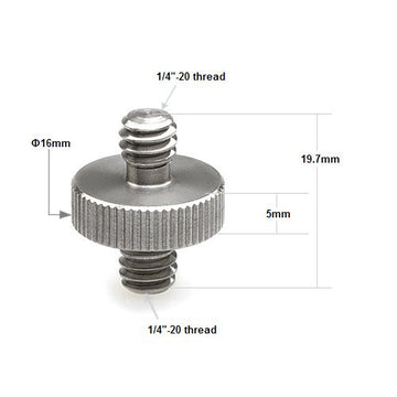 1/4" Male to 1/4" Male Threaded Screw Adapter